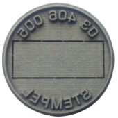 Replacement text plate for Trodat Printy 46119 dater